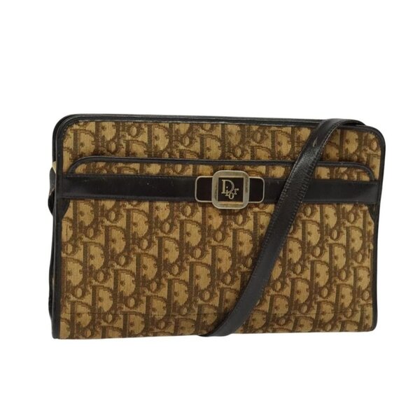 Christian Dior Trotter Canvas Shoulder Bag Beige - Picture 1 of 16